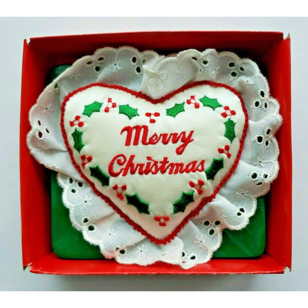 Russ Satin Sentiments Christmas Ornament Merry‎ Christmas U82